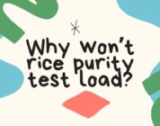 Why won’t rice purity test load?